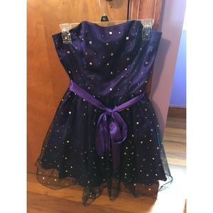 Purple glitter dress